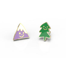 Cargar imagen en el visor de la galería, Pendientes Montaña y arbol / mountain and tree