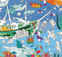 Cargar imagen en el visor de la galería, Poster gigante oceano/ Giant Colouring Poster Ocean
