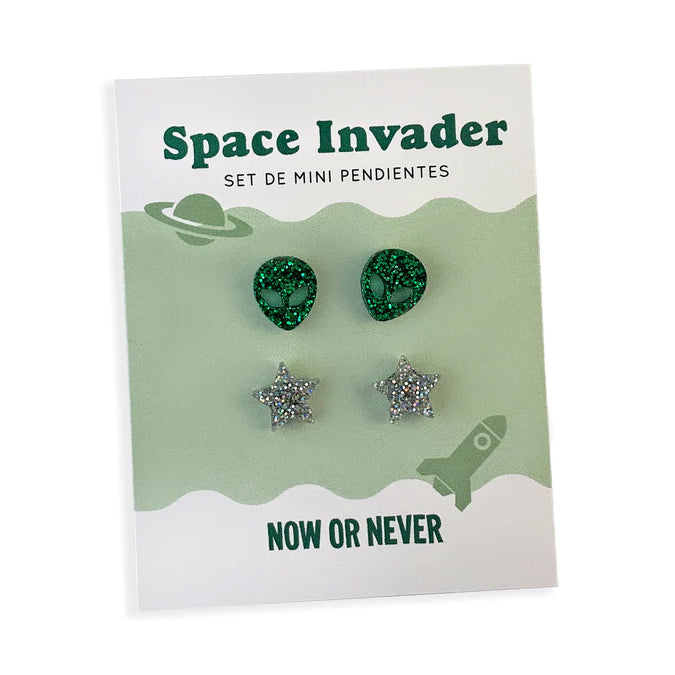 Now or Never - Set de Pendientes Space Invader