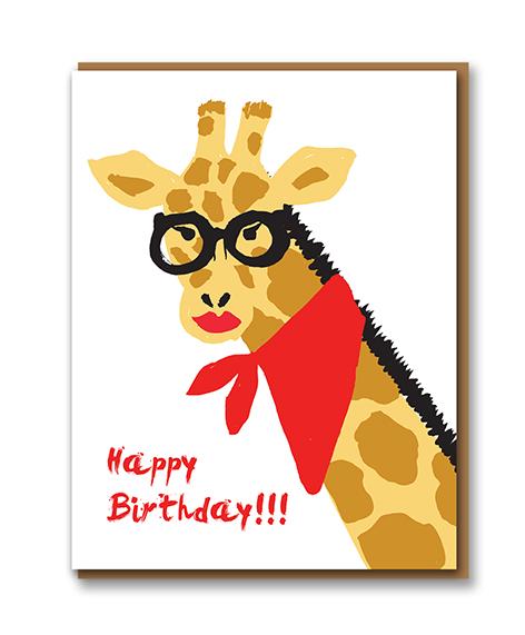 Giraffe happy birthday