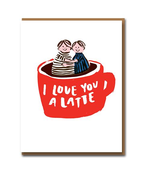Tarjeta / Card: I love you a latte