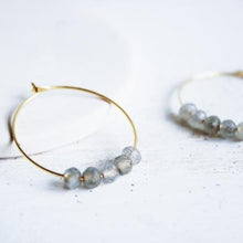 Load image into Gallery viewer, Pendientes de cuentas de mineral  / Mineral Bead Earrings
