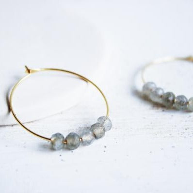 Pendientes de cuentas de mineral  / Mineral Bead Earrings