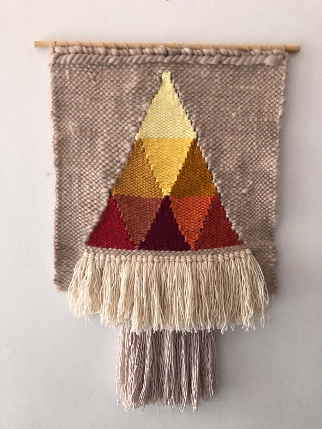 Tapiz / Weaving arco iris amarillos / Frame Weaving by Talia Machtus