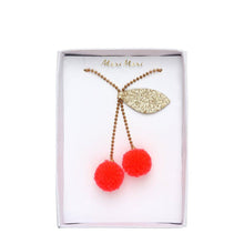Load image into Gallery viewer, Cherry Pompom Necklace
