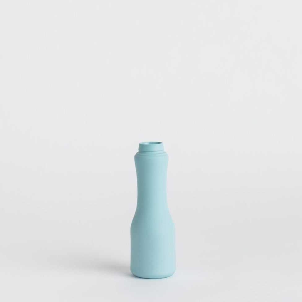 Porcelain bottle vase #6 light blue