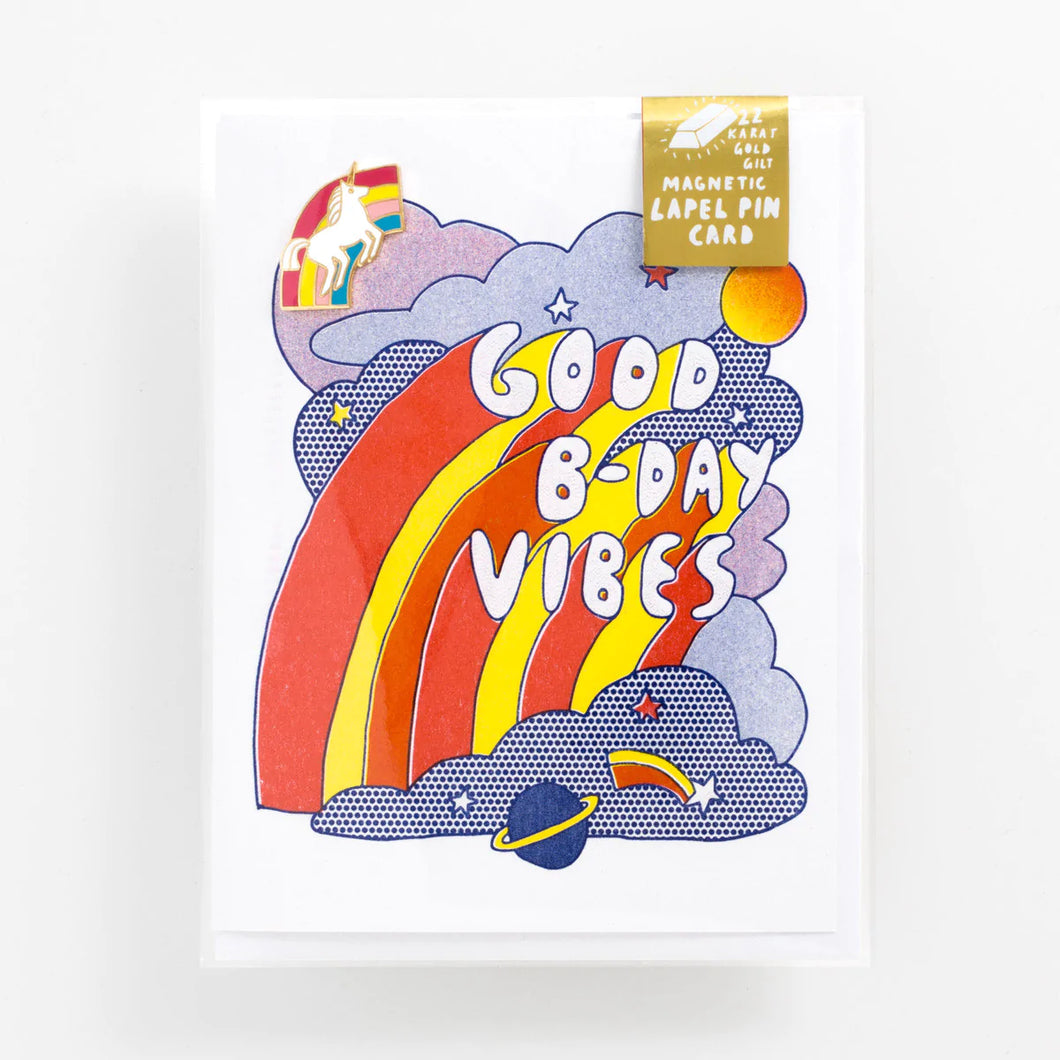 Tarjeta Good Vibes / Card and Pin