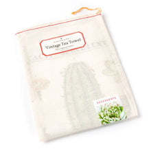 Cargar imagen en el visor de la galería, Cavallini trapo de cocina suculentas / succulents tea towel
